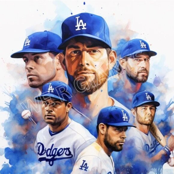 Los Angeles Dodgers Poster Art Print 11x17 Great Gift for Dodger Fans - Picture 2 of 2